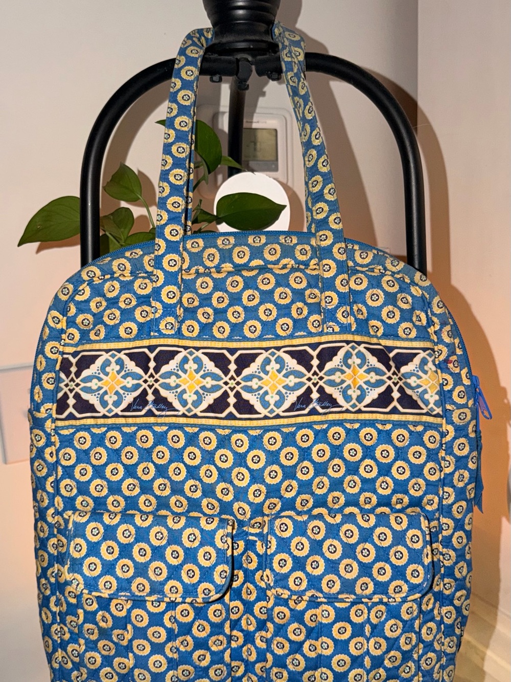 Vera Bradley Tall Zip Tote in Riviera Blue